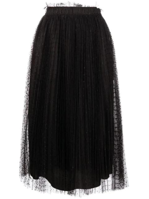 pleated point d’esprit tulle skirt by REDVALENTINO