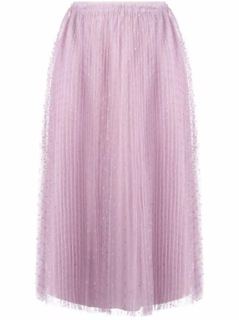 point d'esprit pleated tulle skirt by REDVALENTINO