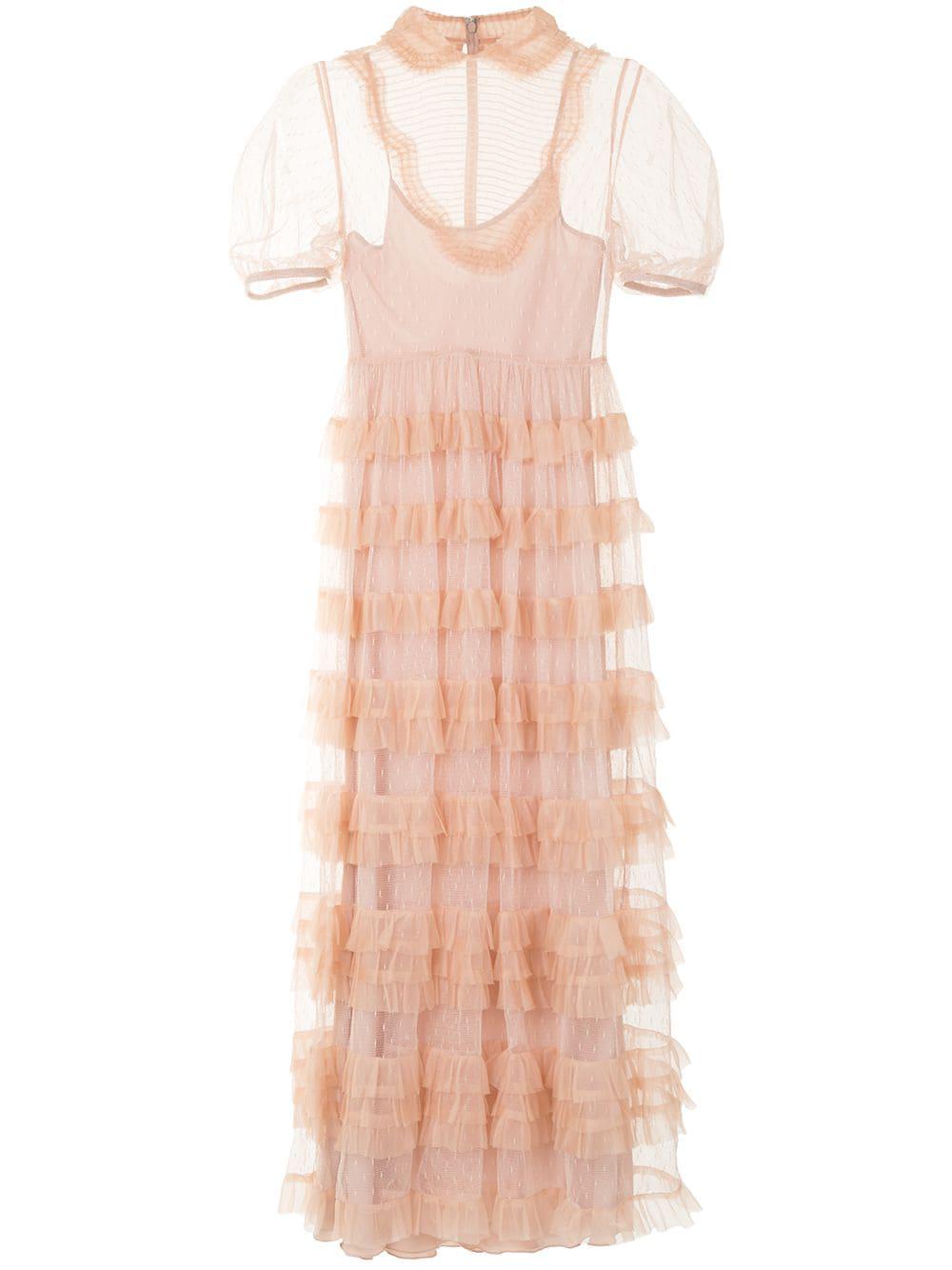 point d'esprit ruffled dress by REDVALENTINO