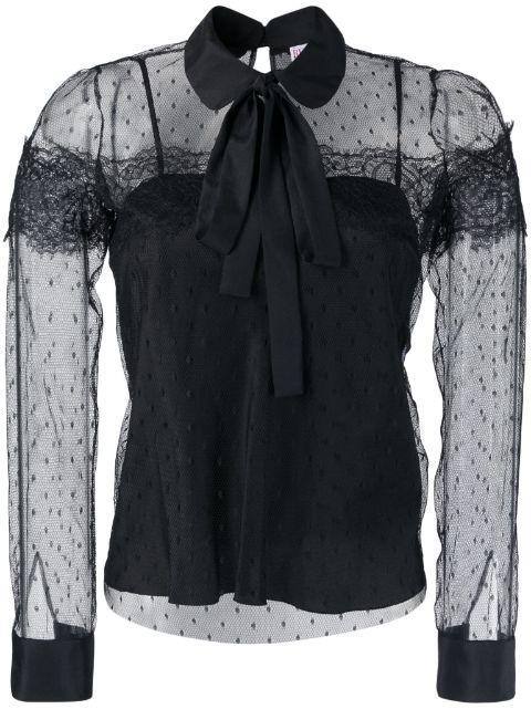 point d'esprit tulle blouse by REDVALENTINO