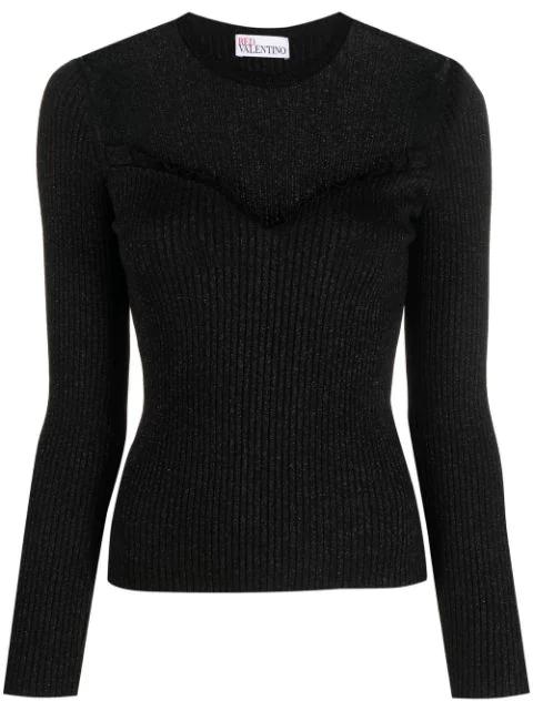 point d'esprit tulle knitted top by REDVALENTINO