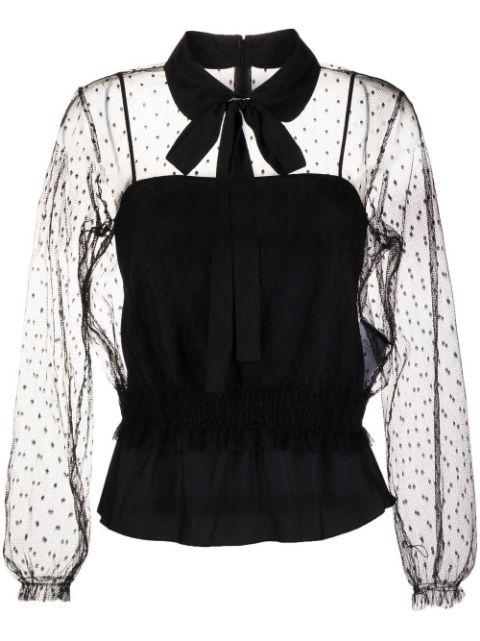polka dot transparent blouse by REDVALENTINO