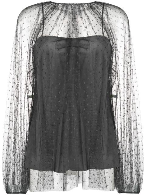 polka-dot tulle blouse by REDVALENTINO