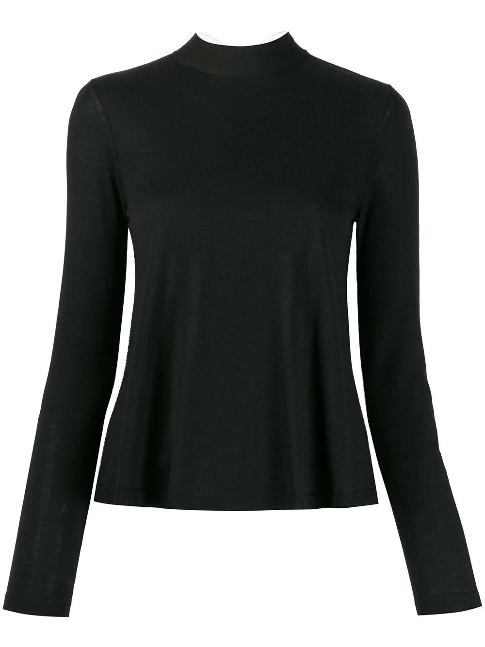 ribbed high neck jumper by REDVALENTINO