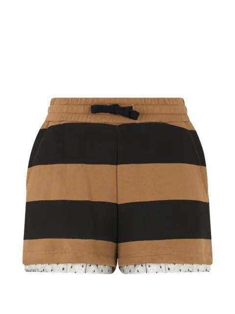 striped trim shorts by REDVALENTINO