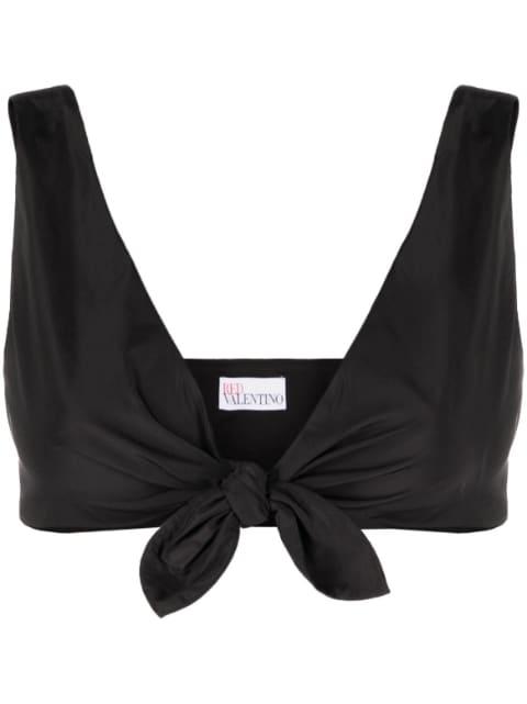 tie-front cropped tank top by REDVALENTINO