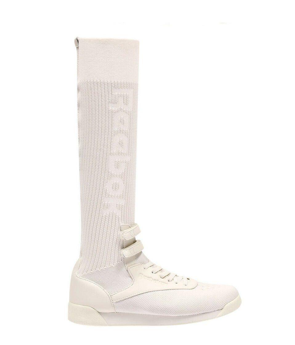 Classic Freestyle Hi Ultraknit White Trainers by REEBOK
