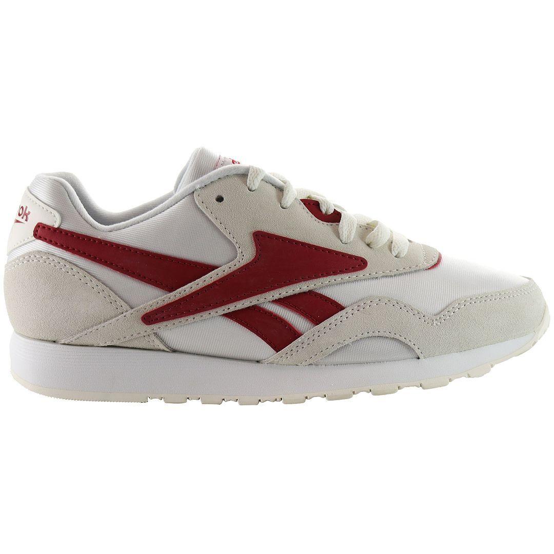 Classic Nylon Plus White/Red Trainers by REEBOK