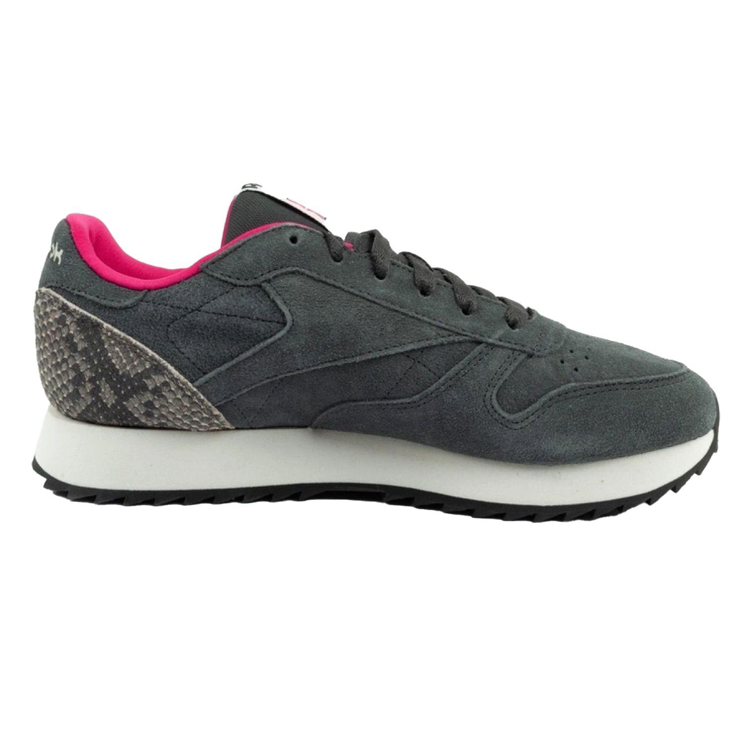 Classic Ripple Snakeskin logical Leather Trainers by REEBOK