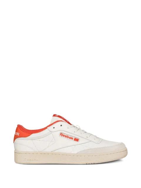 Club C White Neon Orange sneakers by REEBOK