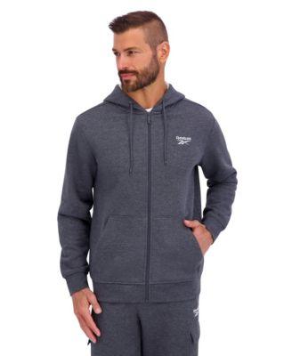 Men's Regular-Fit Fleece Full- Zip Hoodie by REEBOK