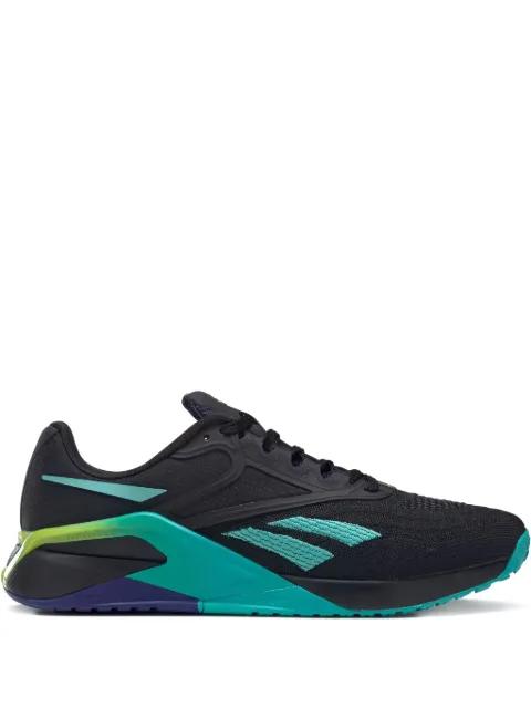 Nano X2 "Black/Blue" sneakers by REEBOK