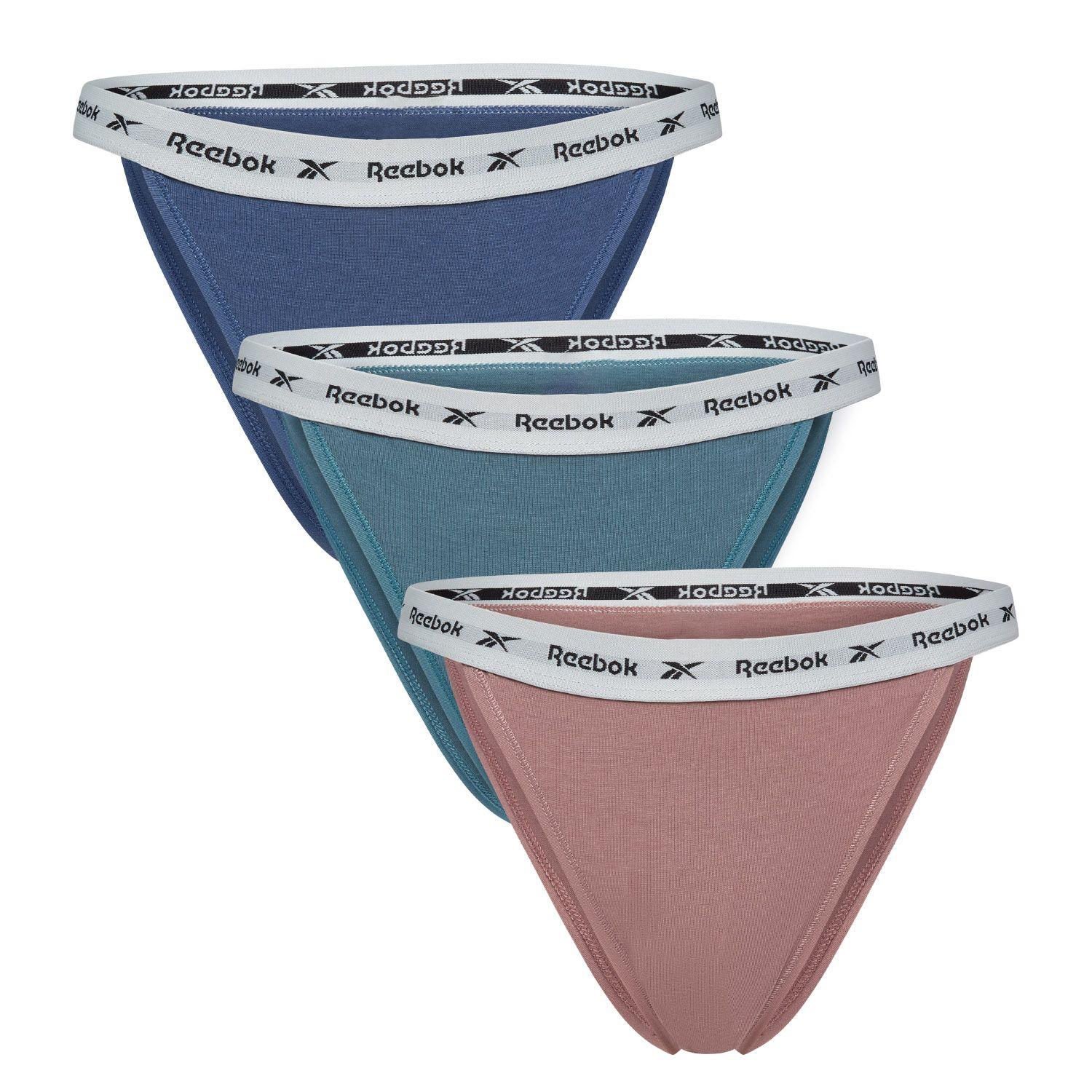 Womens 3 Pack Tanga Briefs Kathy Blue Pink by REEBOK