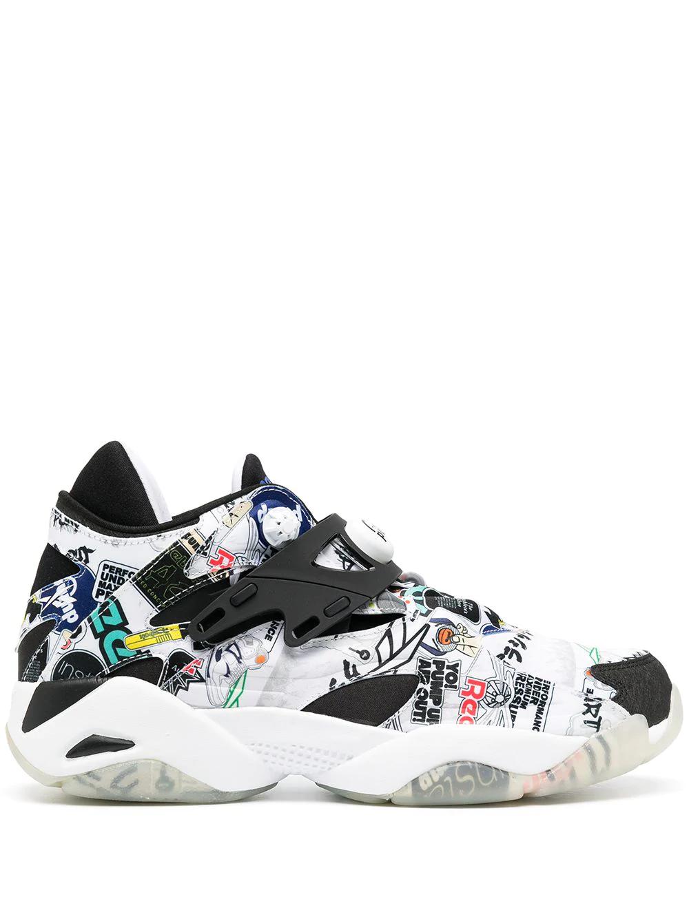 graffiti print trainers by REEBOK