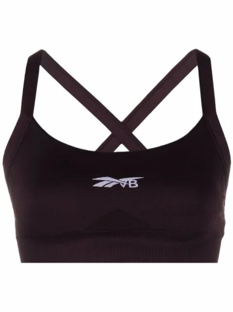 jacquard-logo sports bra by REEBOK