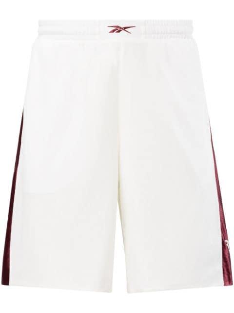 logo-embroidered mesh track shorts by REEBOK