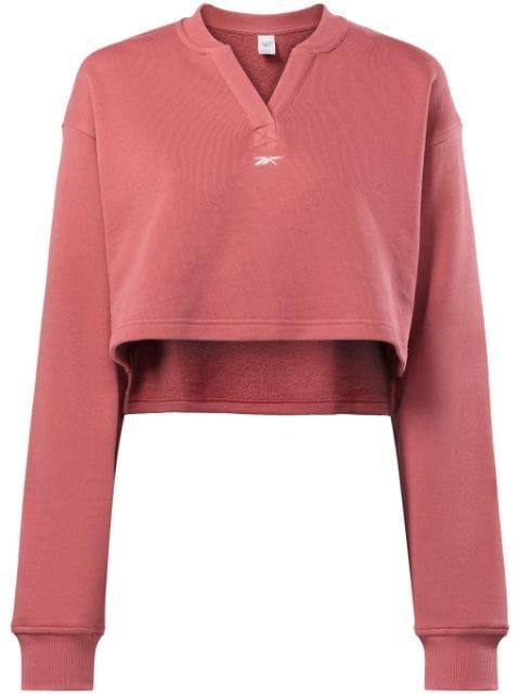 logo-embroidery cropped sweatshirt by REEBOK