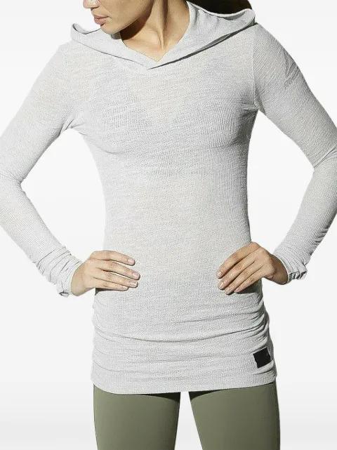 long sleeve waffle hoodie by REEBOK