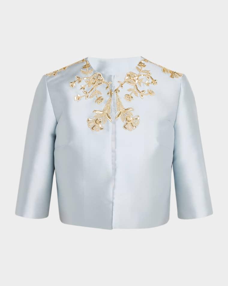 Embellished Silk Bolero Jacket by REEM ACRA