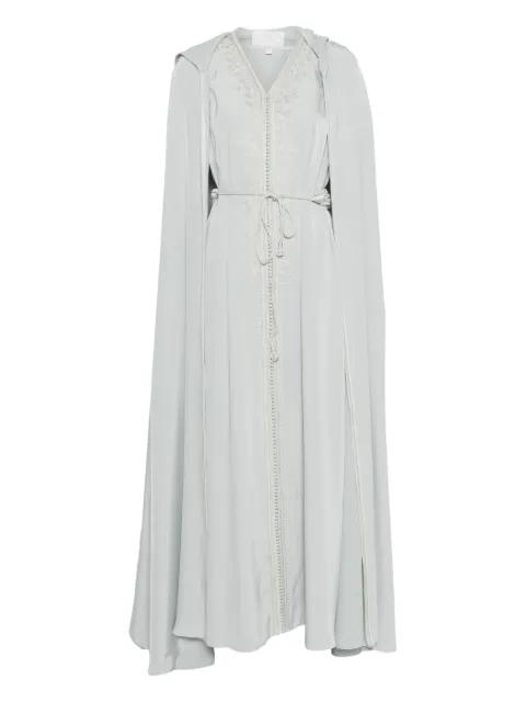 embroidered hoodied kaftan set by REEM AL DHAHERI