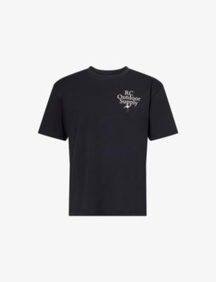 Outdoors Ropes Text-Print Cotton-Jersey T-Shirt by REESE COOPER