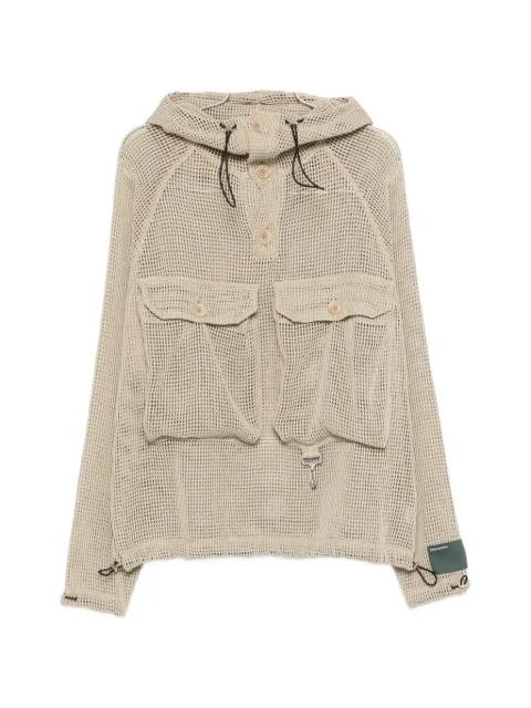 crochet hoodied jacket by REESE COOPER