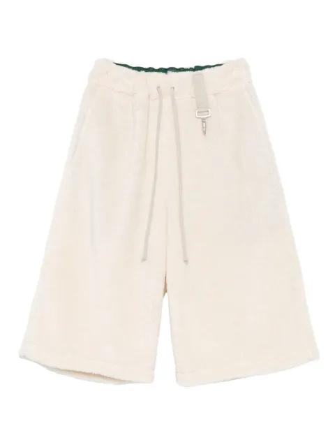 wide-leg fleece-texture shorts by REESE COOPER
