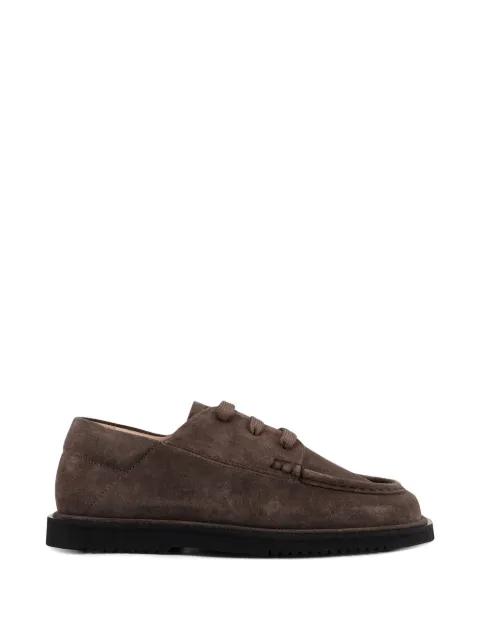 squared toe lace-up shoes by REFERENC