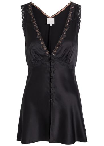 Addie lace-trimmed silk top by REFORMATION