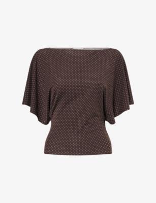 Avery Dotted Woven Knit Top by REFORMATION