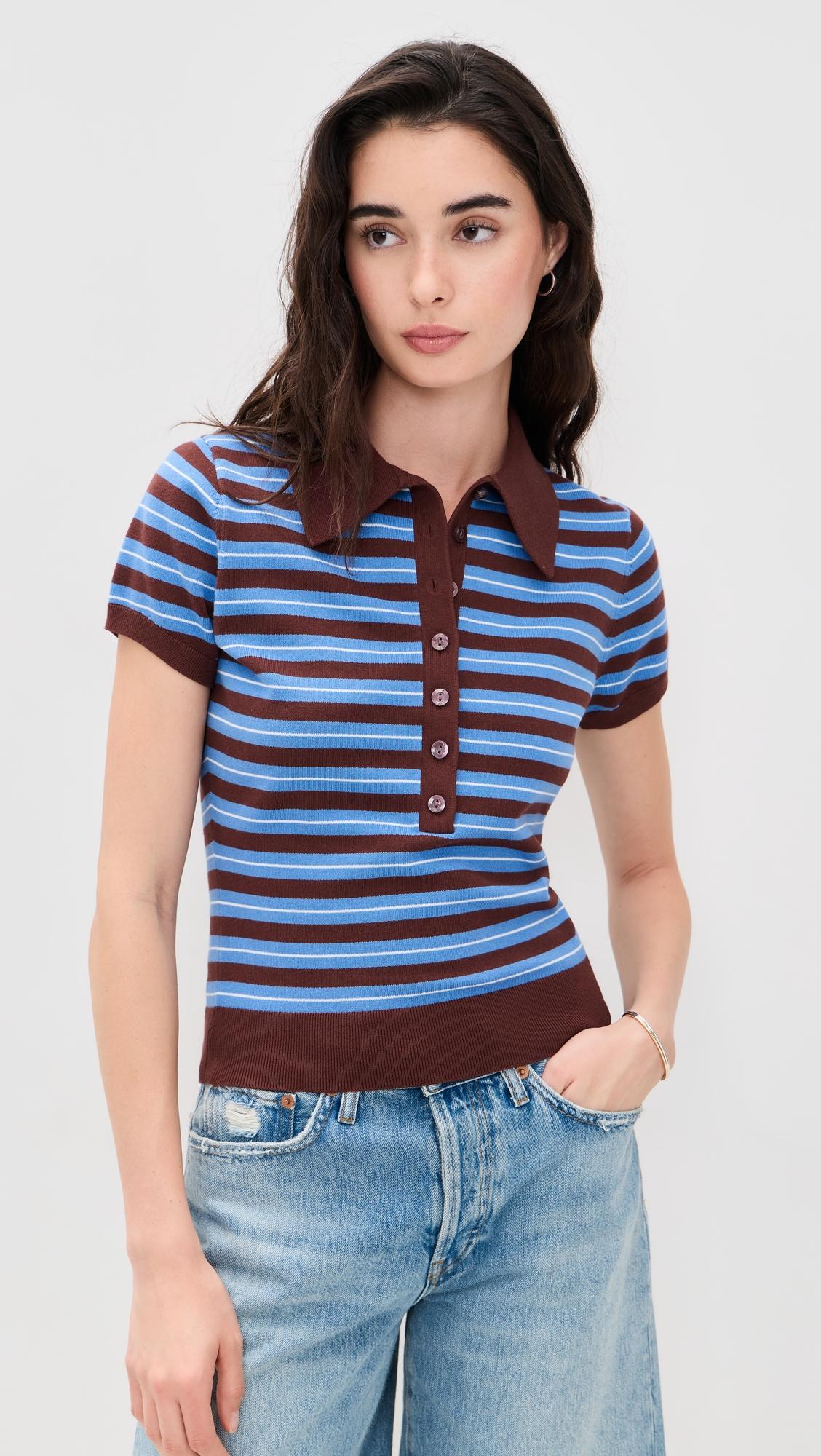 Bentley Cotton Polo Sweater by REFORMATION