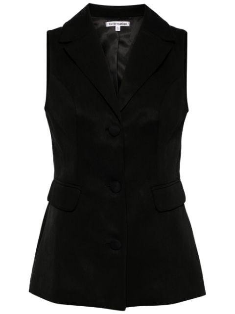 Billie tailored gilet by REFORMATION