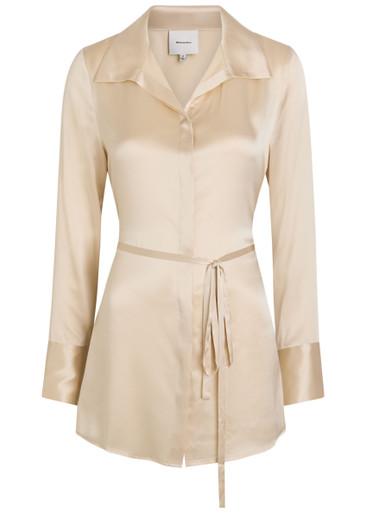 Camilla waist-tie silk shirt by REFORMATION