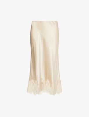 Carolina Silk Midi Skirt by REFORMATION