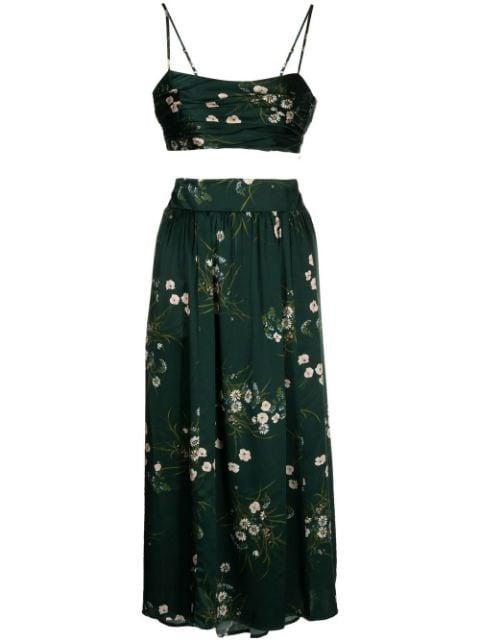 Carrie silk two-piece by REFORMATION