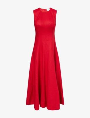 Cecilia Linen Midi Dress by REFORMATION