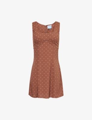 Cher Polka Dot Mini Dress by REFORMATION