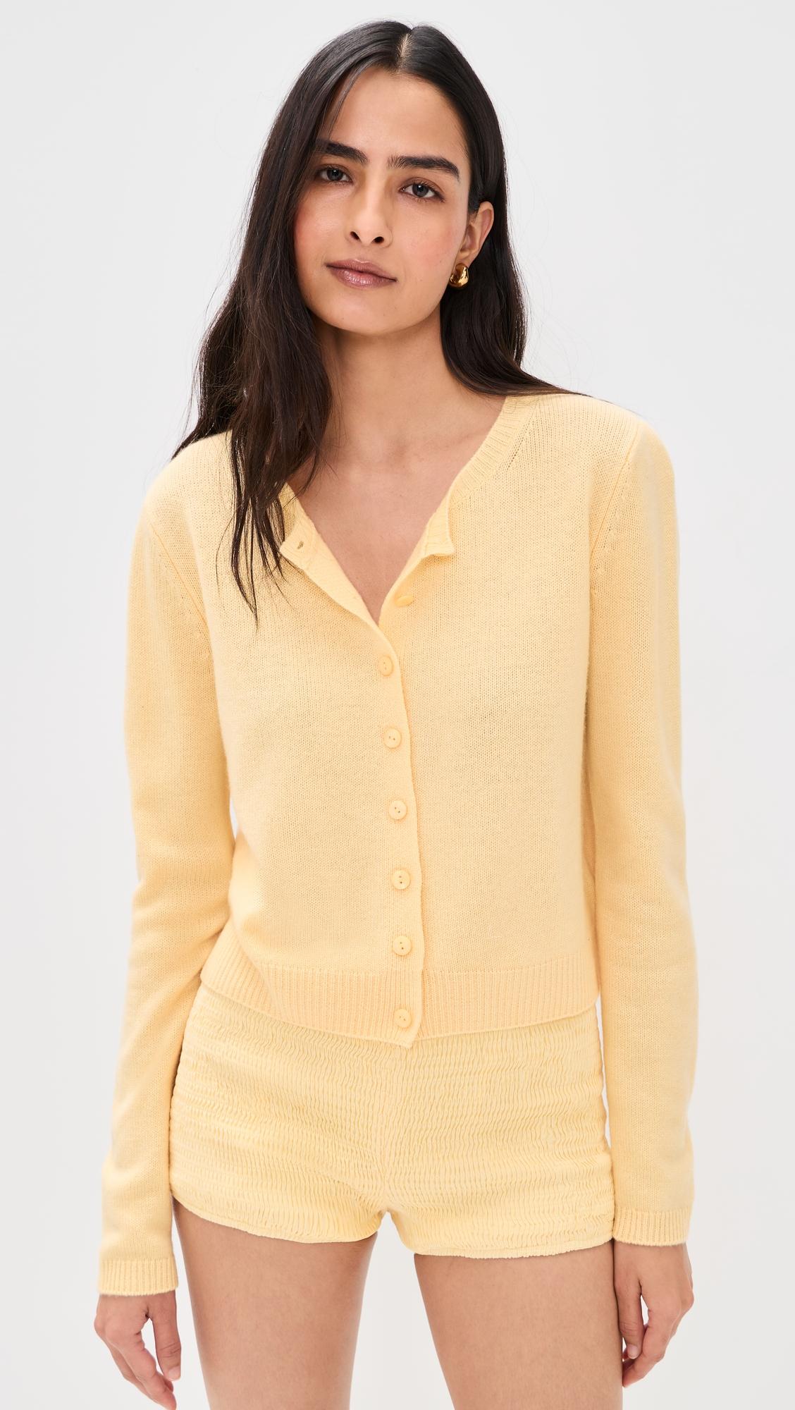 Clara Cashmere Crew Cardigan by REFORMATION