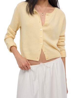 Clara Cashmere Crew Cardigan by REFORMATION