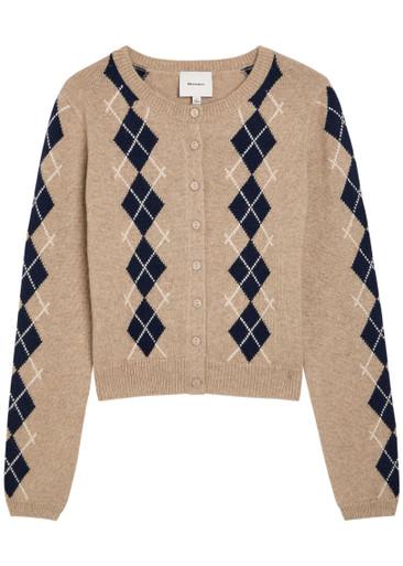 Clara argyle cashmere cardigan by REFORMATION