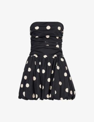 Clea Polka-Dot Stretch-Cotton Mini Dress by REFORMATION