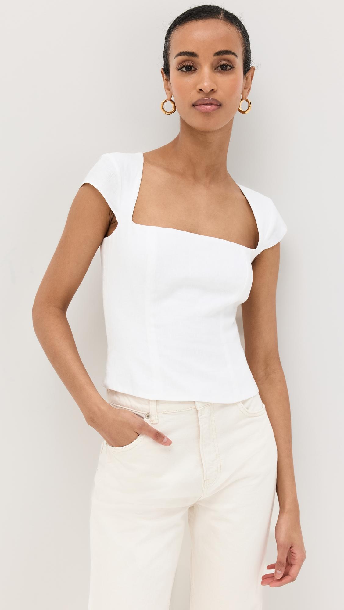 Cora Linen Top by REFORMATION