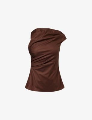 Dessa Asymmetric Off-Shoulder Cotton Top by REFORMATION