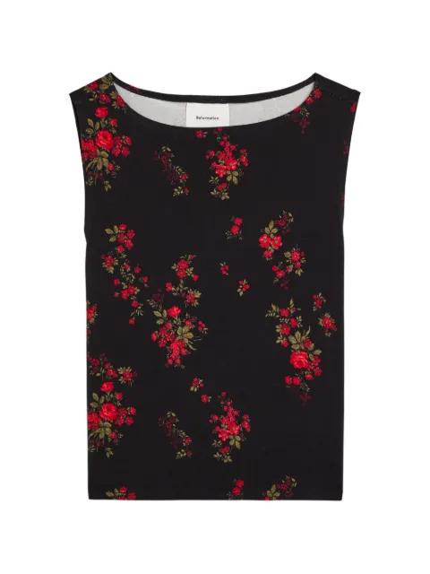 Dusk floral-print top by REFORMATION