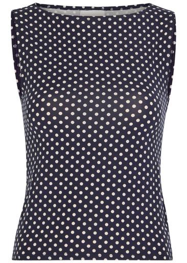 Dusk polka dot jersey top by REFORMATION