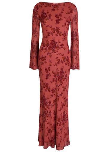 Esra floral chiffon maxi dress by REFORMATION