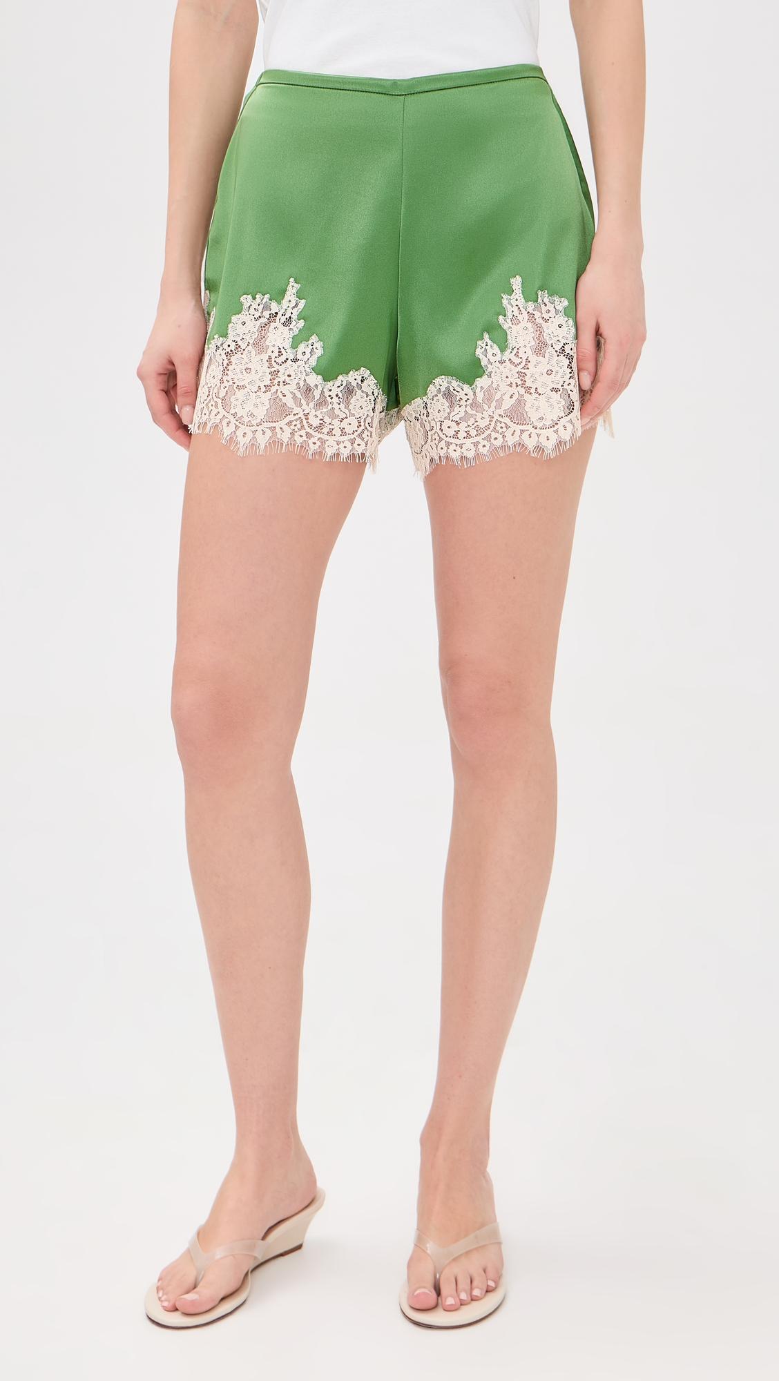 Fern Satin Shorts by REFORMATION
