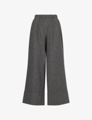 Fernando Wide-Leg Wool-Blend Trousers by REFORMATION Fernando Wide-Leg Wool-Blend Trousers by REFORMATION