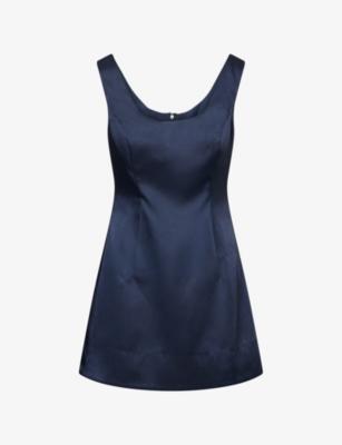 Franceska Scoop-Neck Woven Mini Dress by REFORMATION
