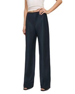 Gale Satin Mid Rise Bias Pants by REFORMATION